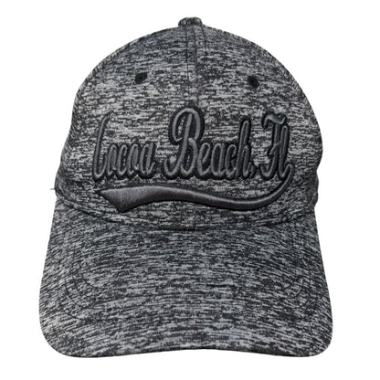Cocoa Beach FL Strapback Hat Gray One Size Embroidered Vent Holes