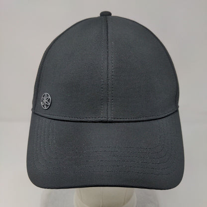 GAIAM Strapback Hat Black OSFA Adjustable Breathable Emblem Blank Polyester