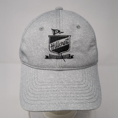Hillcrest Country Club Strapback Hat Gray One Size Embroidered Town Talk