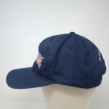 Ice House Snapback Hat Blue One Size Adjustable Embroidered 6 Panel Nissin