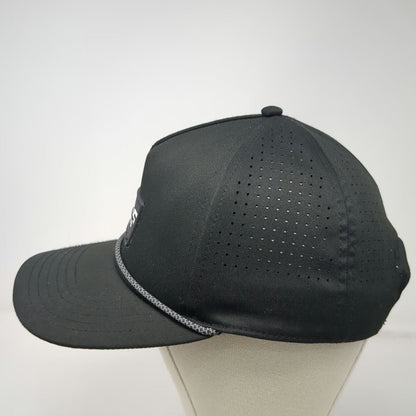 Cap America Trucker Hat Black One Size Snake River Farms Rope Patch Perforated