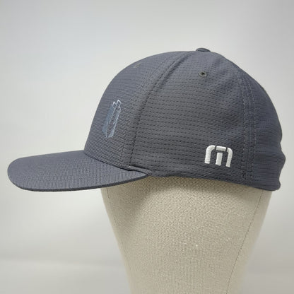 TravisMathew Baseball Cap Gray M Flexfit Performance Embroidered 6-Panel Hat