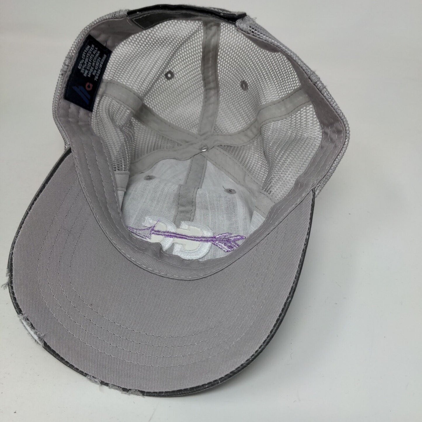 CC Strapback Mesh Back Trucker Hat Gray OSFA Embroidered Arrow Logo