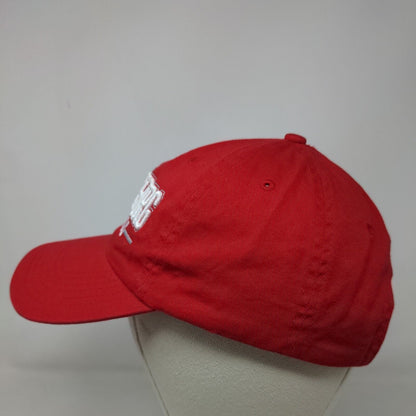 Ohiopyle Men's Strapback Hat Red Embroidered Middleburg Broncos Logo Cotton