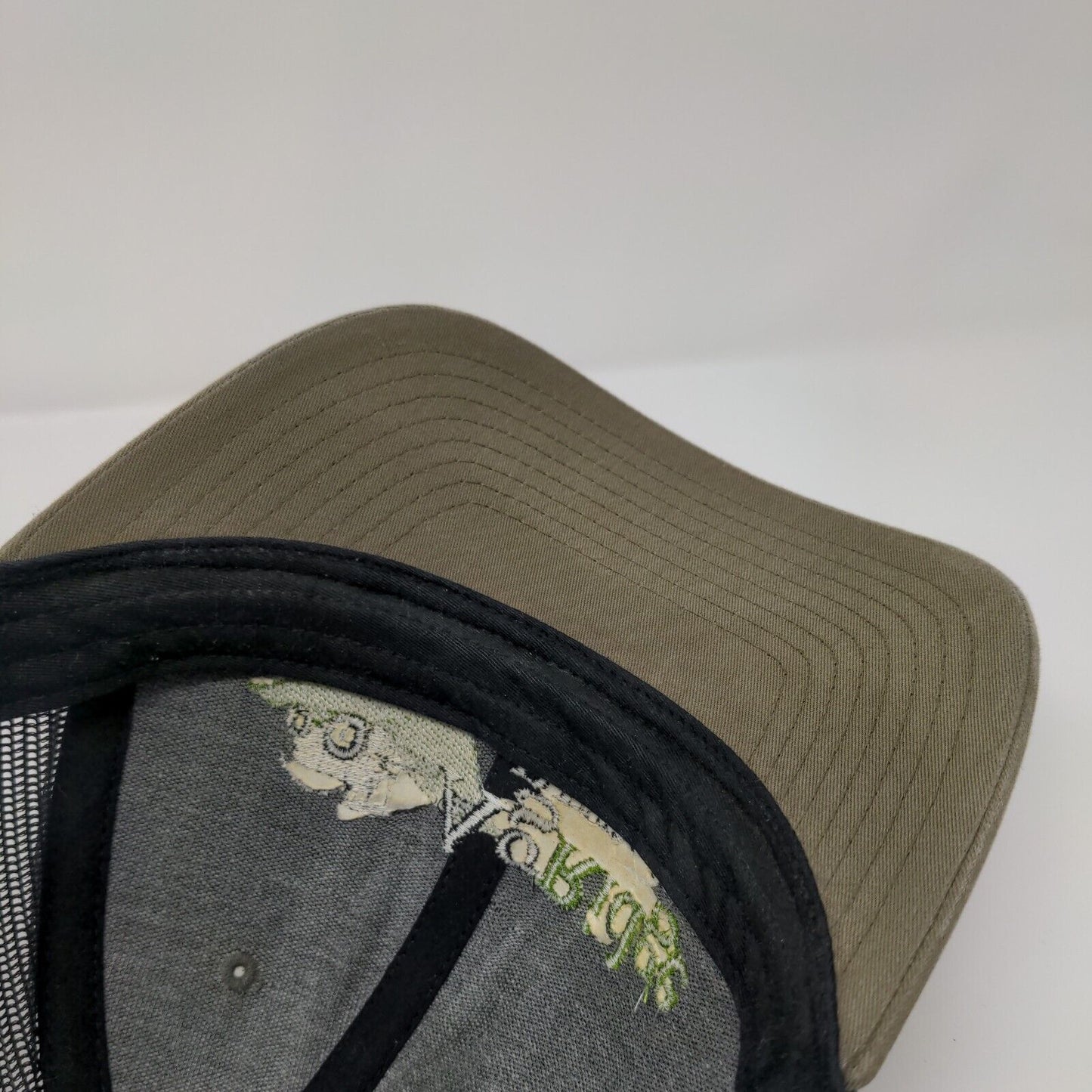 AgRidge Repair Snapback Trucker Hat Tan One Size Mesh Back Embroidered