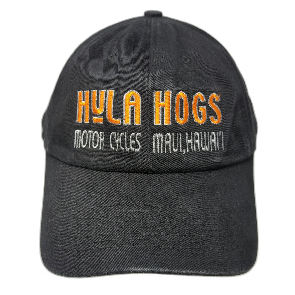 Hula Hogs Baseball Cap Black One Size Maui Hawaii Motorcycles Ride Me Hat