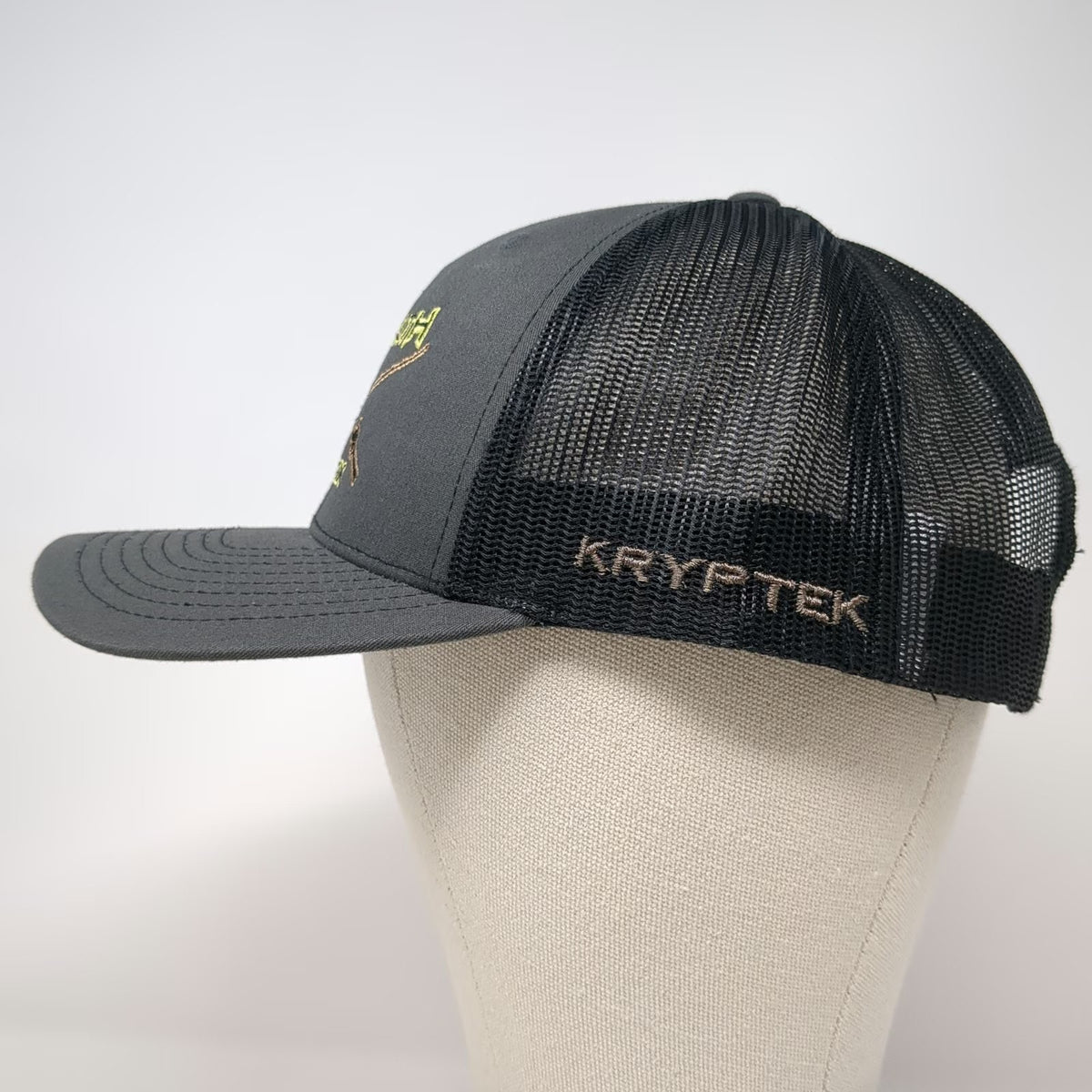 Richardson Trucker Hat Gray One Size Stealth Stixx Fishing Skull Mesh Snapback