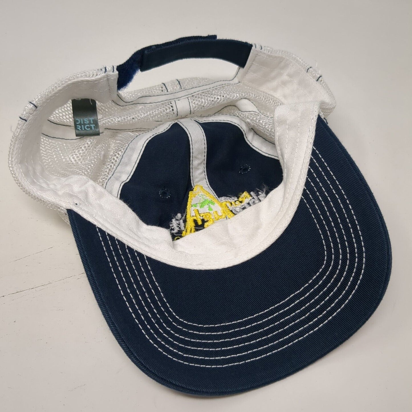2021 Run Through It Race To Robie Creek Strapback Trucker Hat Blue OSFA District