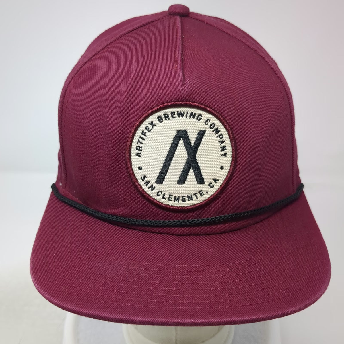 Artifex Brewing 5 Panel Red One Size Rope Snapback Beer Hat San Clemente CA