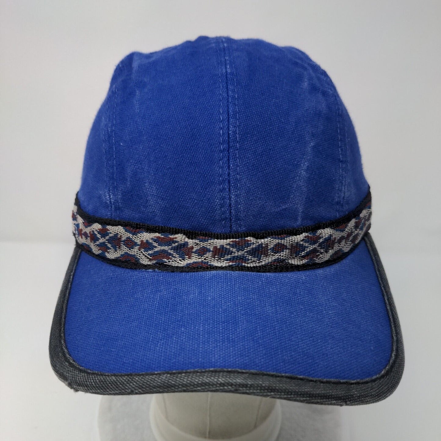 KAVU Slideback 5 Panel Cap Blue Small Aztec Adjustable Blank Cotton