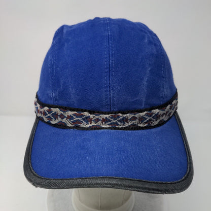 KAVU Slideback 5 Panel Cap Blue Small Aztec Adjustable Blank Cotton