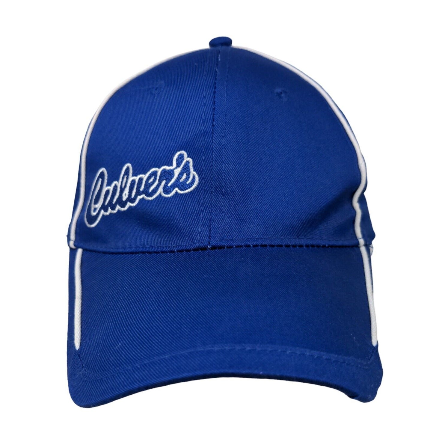 Culver's Men's Strapback Hat Blue Adjustable Embroidered Logo Polycotton