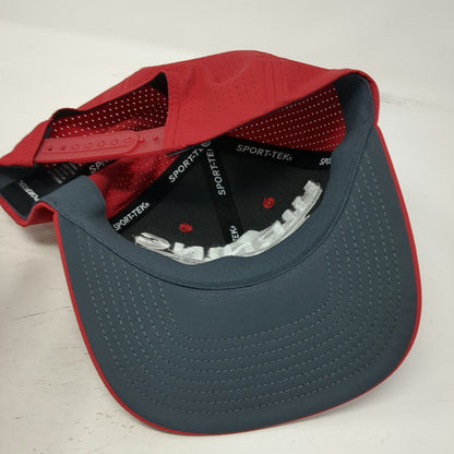 Sport-Tek Trucker Hat Red One Size Hirning GMC Laser Cut Performance Snapback