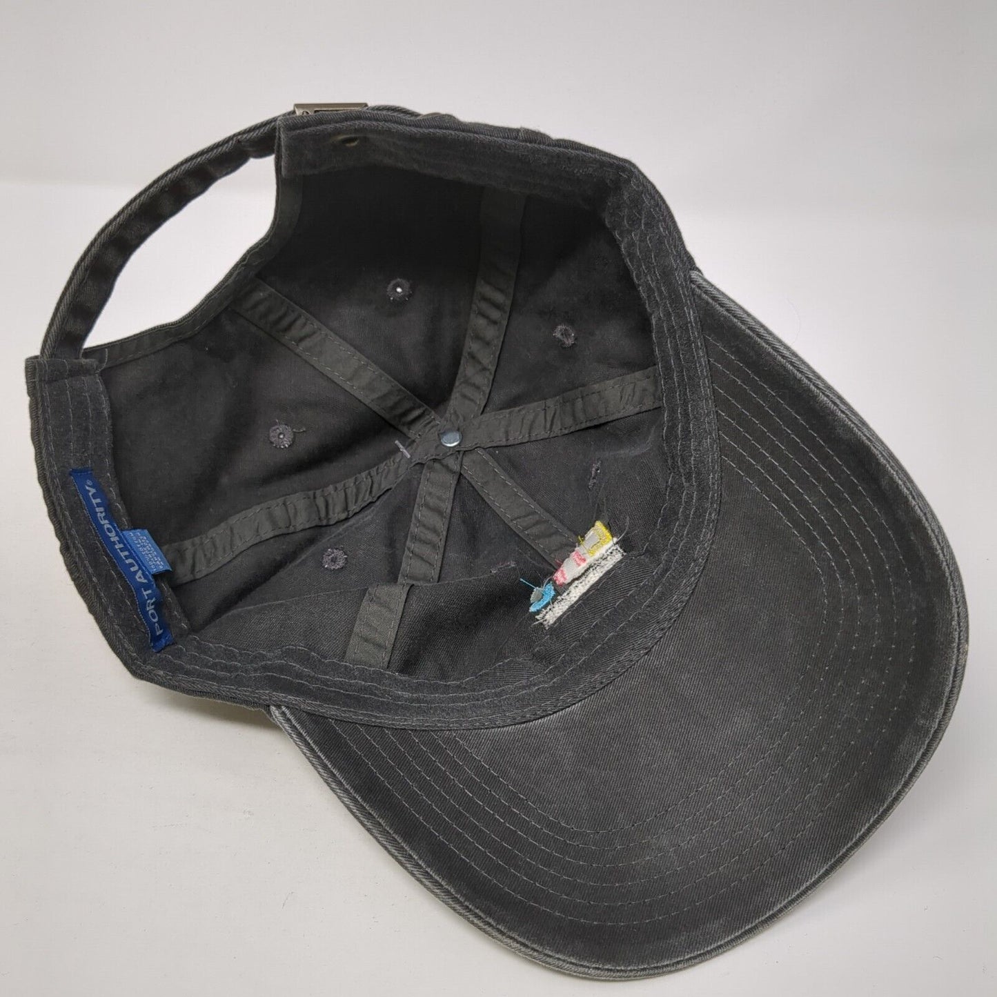 End Can Slideback Hat Black One Size Adjustable Embroidered Port Authority