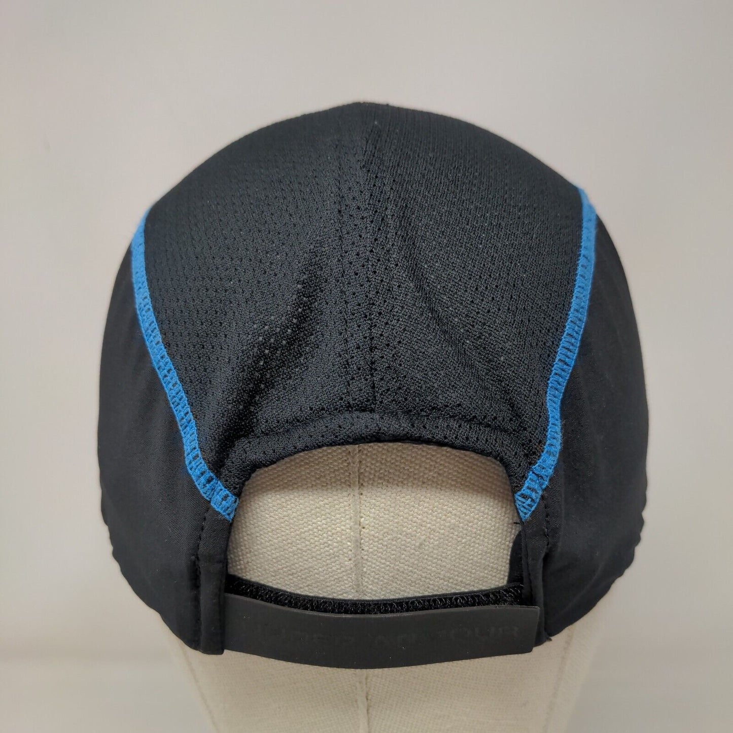 Under Armour Strapback Running Cap Black OSFA Adjustable Breathable Mesh
