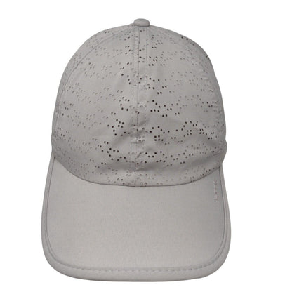 Layer Strapback Hat Gray OSFA Adjustable Laser Cut 6 Panel Solid