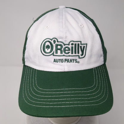O'Reilly Auto Parts Strapback Hat Green OSFA Embroidered Colorblock