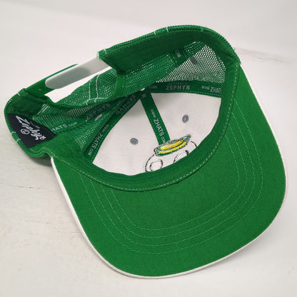 Oregon Ducks NCAA Zephyr Trucker Hat White Green One Size Mesh Snapback Mascot