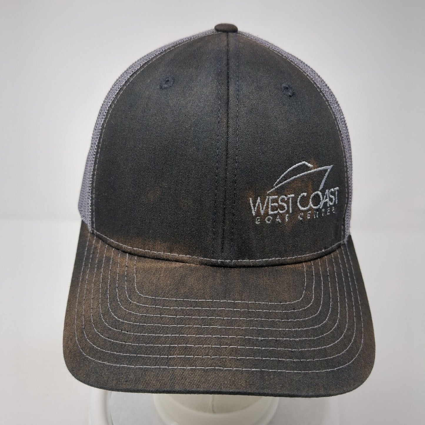 West Coast Boat Center Snapback Trucker Hat Black One Size Mesh Back