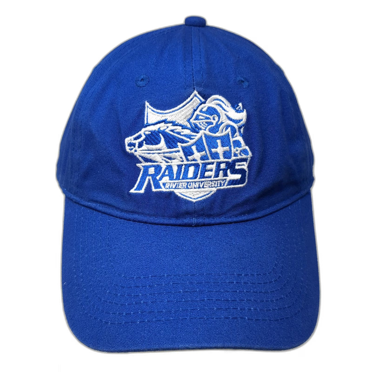 Port & Company Rivier University Raiders Baseball Cap Blue OSFM Strapback Hat
