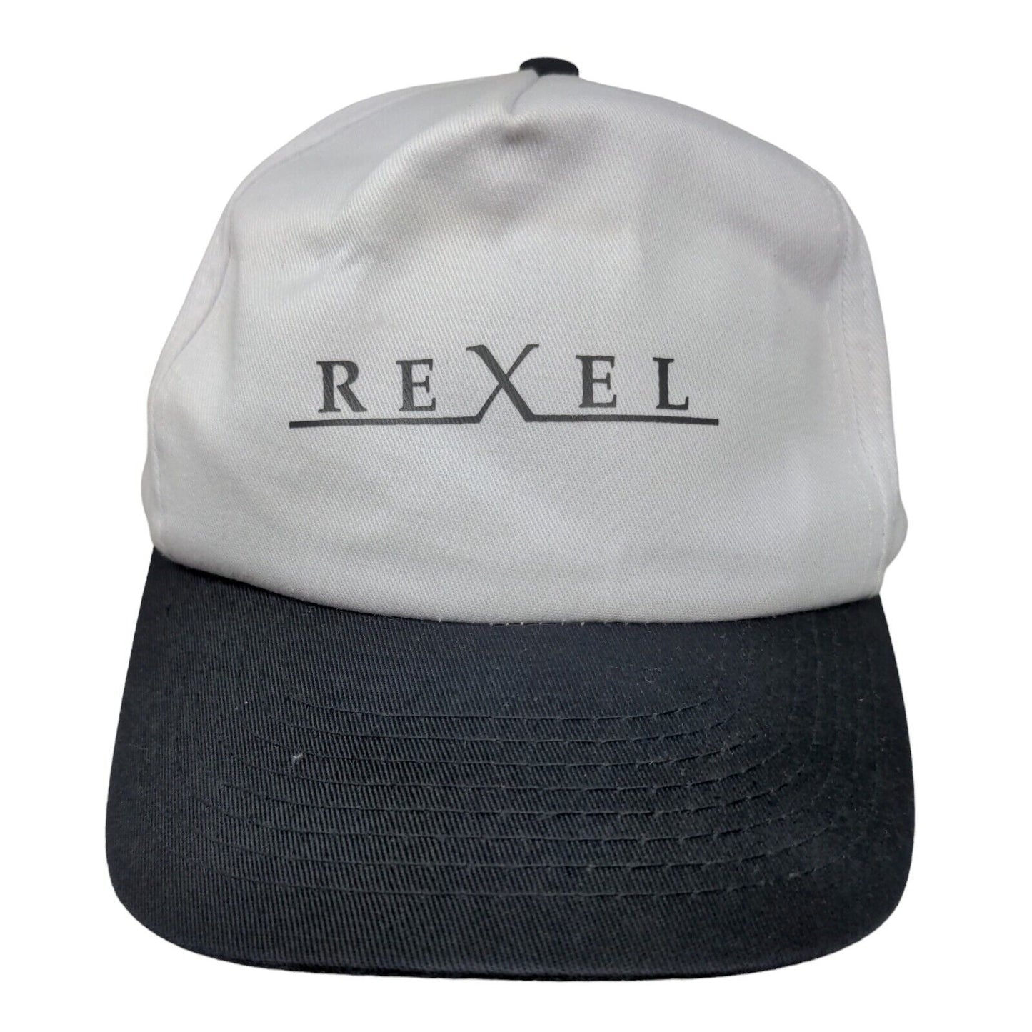 Rexel Snapback Hat White OSFA Adjustable Vented Holes 6 Panel Toppers