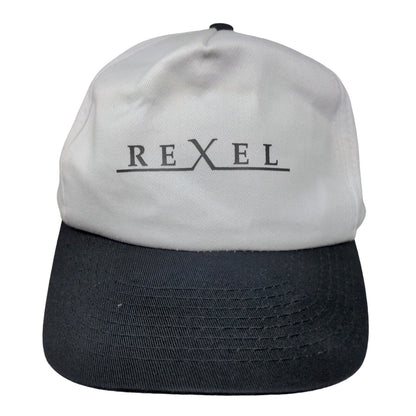 Rexel Snapback Hat White OSFA Adjustable Vented Holes 6 Panel Toppers