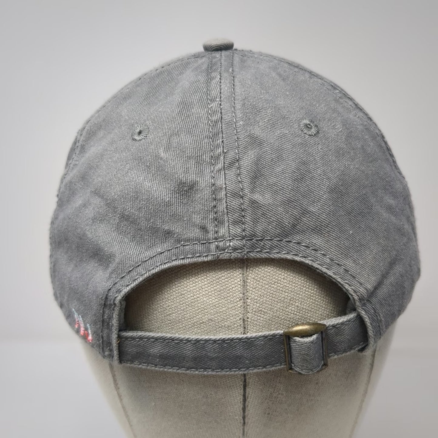 Home Free New Jersey State Outline Gray Baseball Cap Hat One Size Slideback