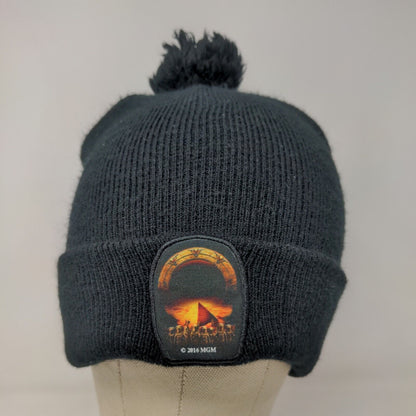 MGM Men's Knit Beanie Hat Stargate Patch Logo 100% Acrylic Sci Fi