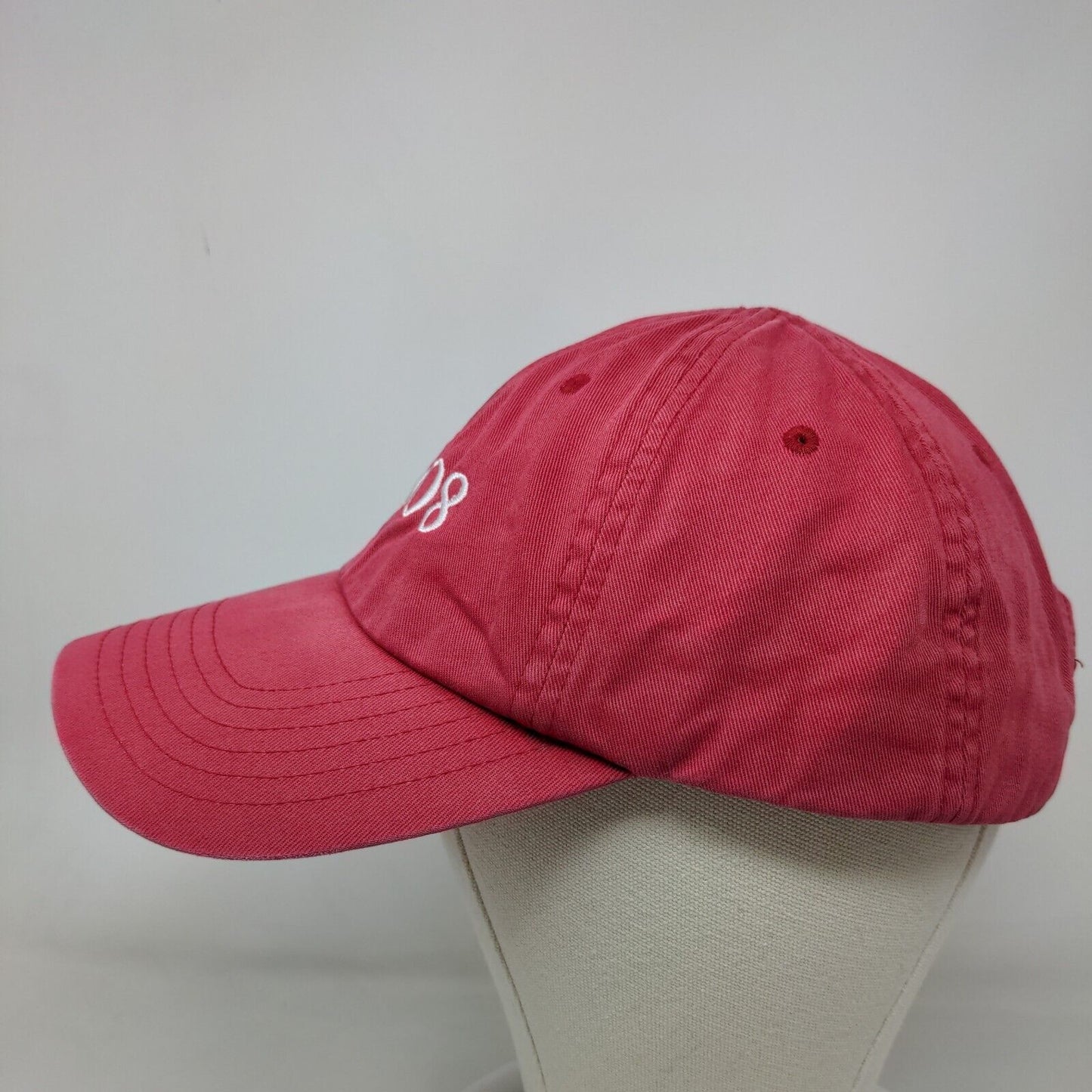 Trim Wear Men's Slideback Hat Red Adjustable Embroidered Wellesley 2008 Logo