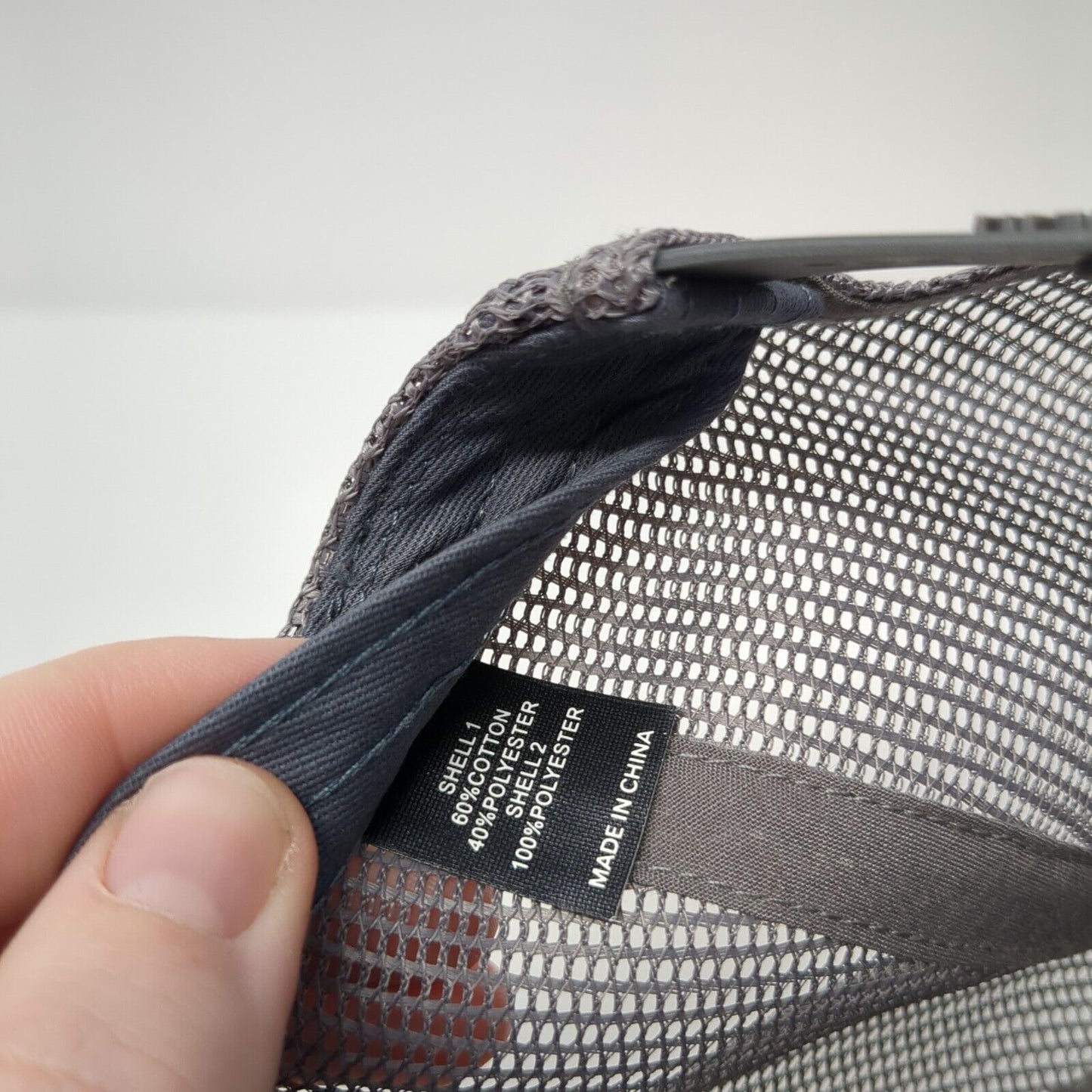 Richardson Snapback Mesh Back Trucker Hat Gray One Size Letter Logo