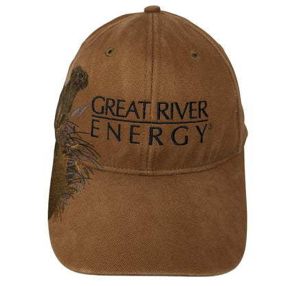 Great River Energy Strapback Hat Brown OS Adjustable Wildlife Series Dri-Duck