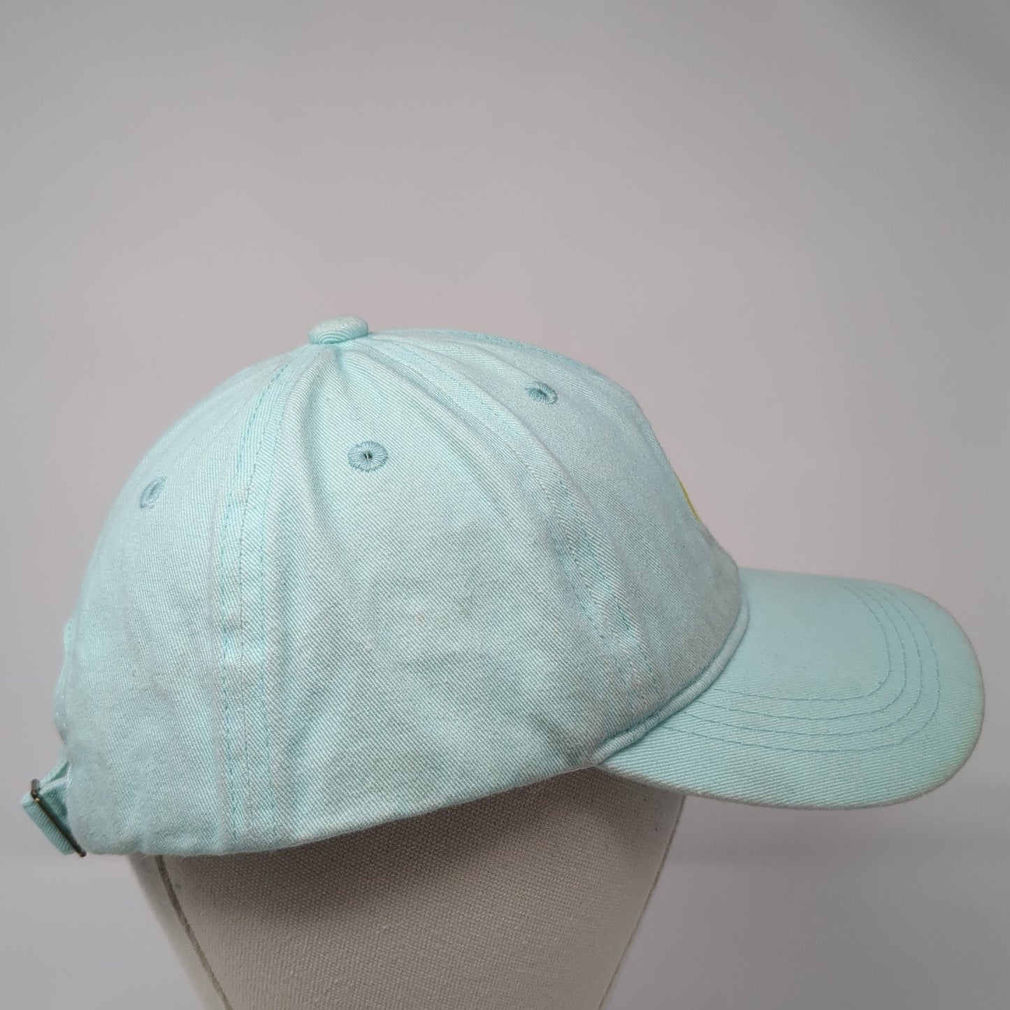 Lemon Slideback Hat Blue One Size Adjustable Embroidered Vent Holes