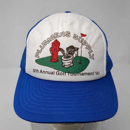 Plumbers Supply Snapback Mesh Back Trucker Hat Blue One Size Sportcap