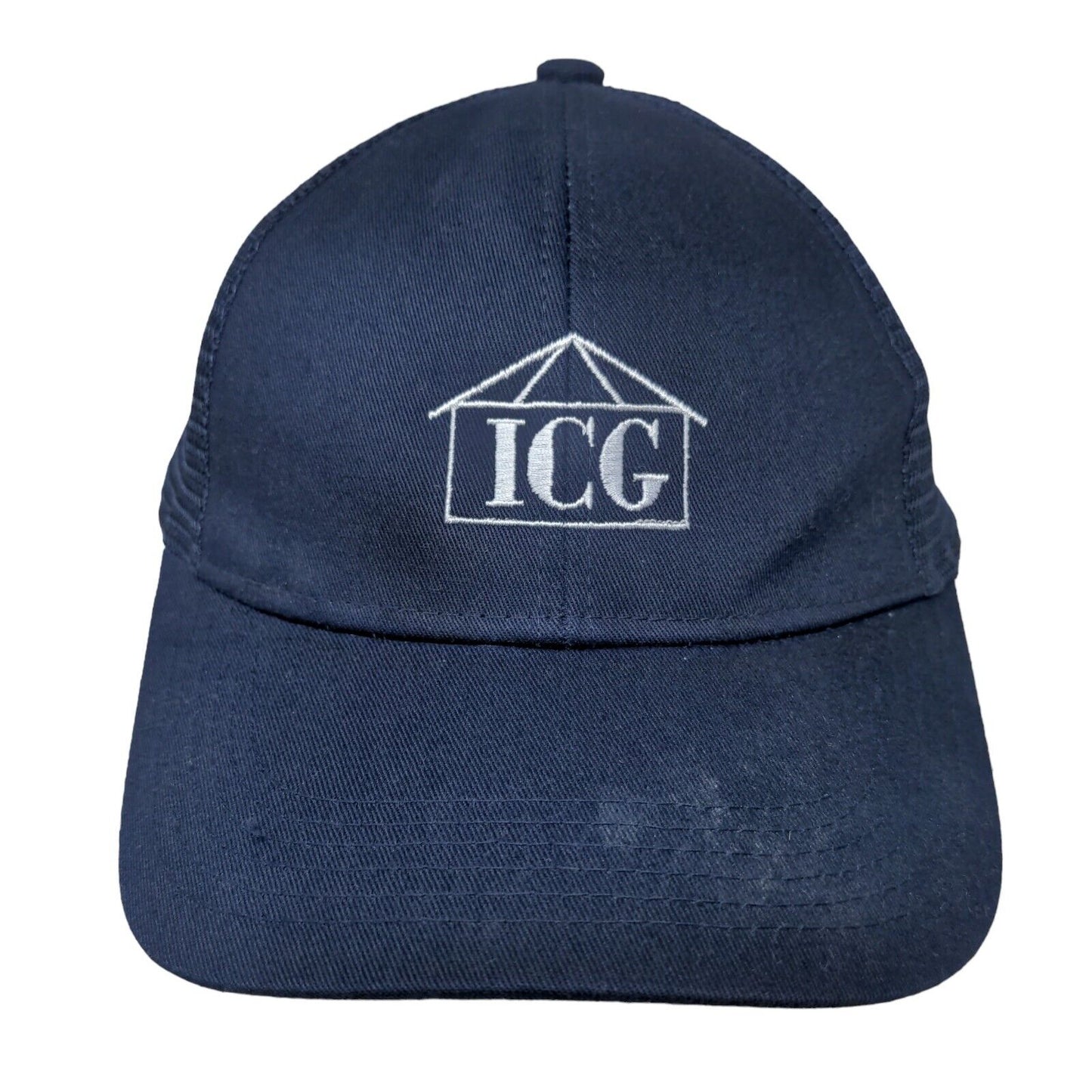 ICG Strapback Mesh Back Trucker Hat Blue One Size Port Authority