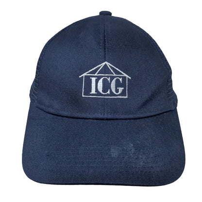 ICG Strapback Mesh Back Trucker Hat Blue One Size Port Authority