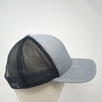 Idaho Roots Snapback Mesh Back Trucker Hat Gray One Size Colorblock