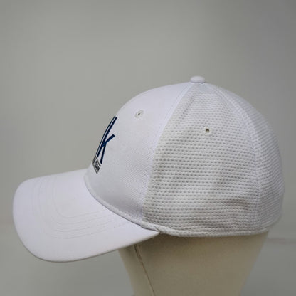 Ahead Baseball Cap White XL Fitted Mesh Back DK Home Team Logo Polyester Hat