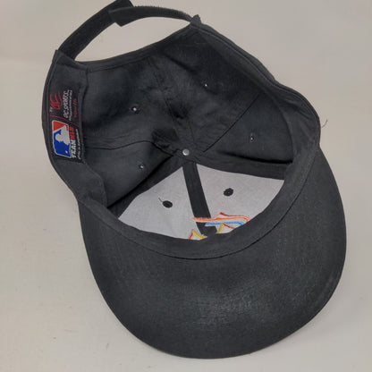 Team MLB Boys Strapback Hat Black Florida Marlins Embroidered Logo
