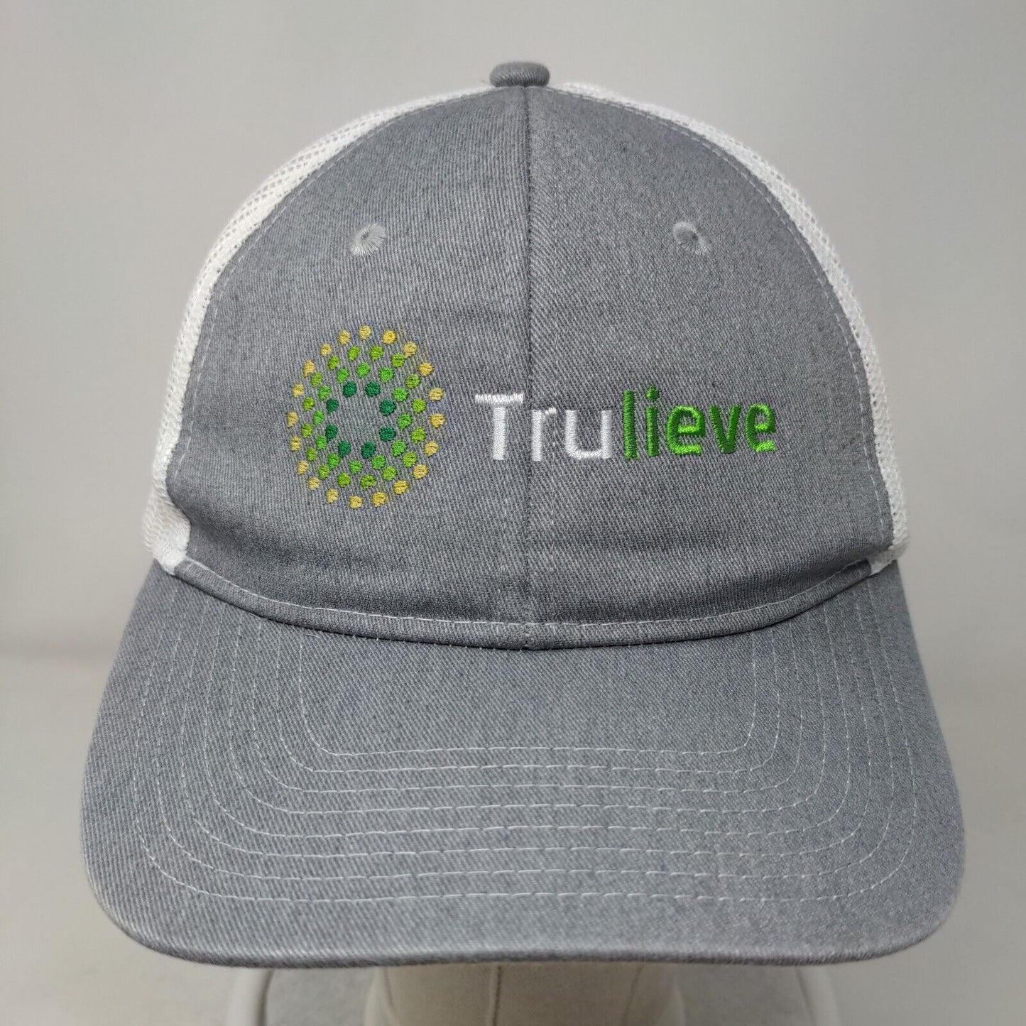 Truelieve Snapback Trucker Hat Gray OS Embroidered Mesh Back Port Authority