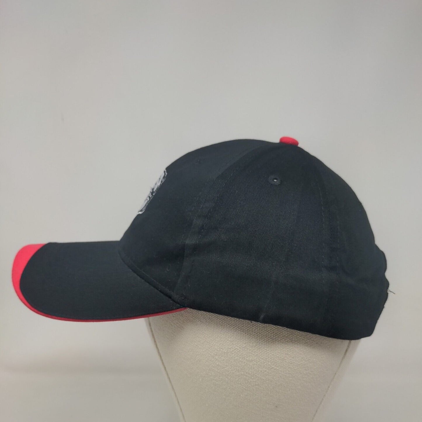 Hit Wear Men's Strapback Hat Black OSFA Embroidered McPherson Bulldogs Logo