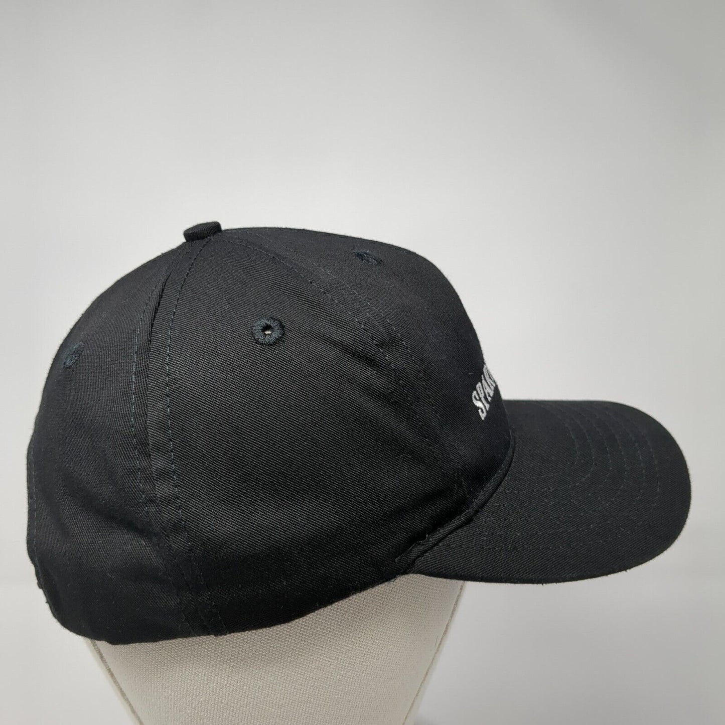 Spartan Steel Snapback Hat Black One Size Adjustable Embroidered Cap America