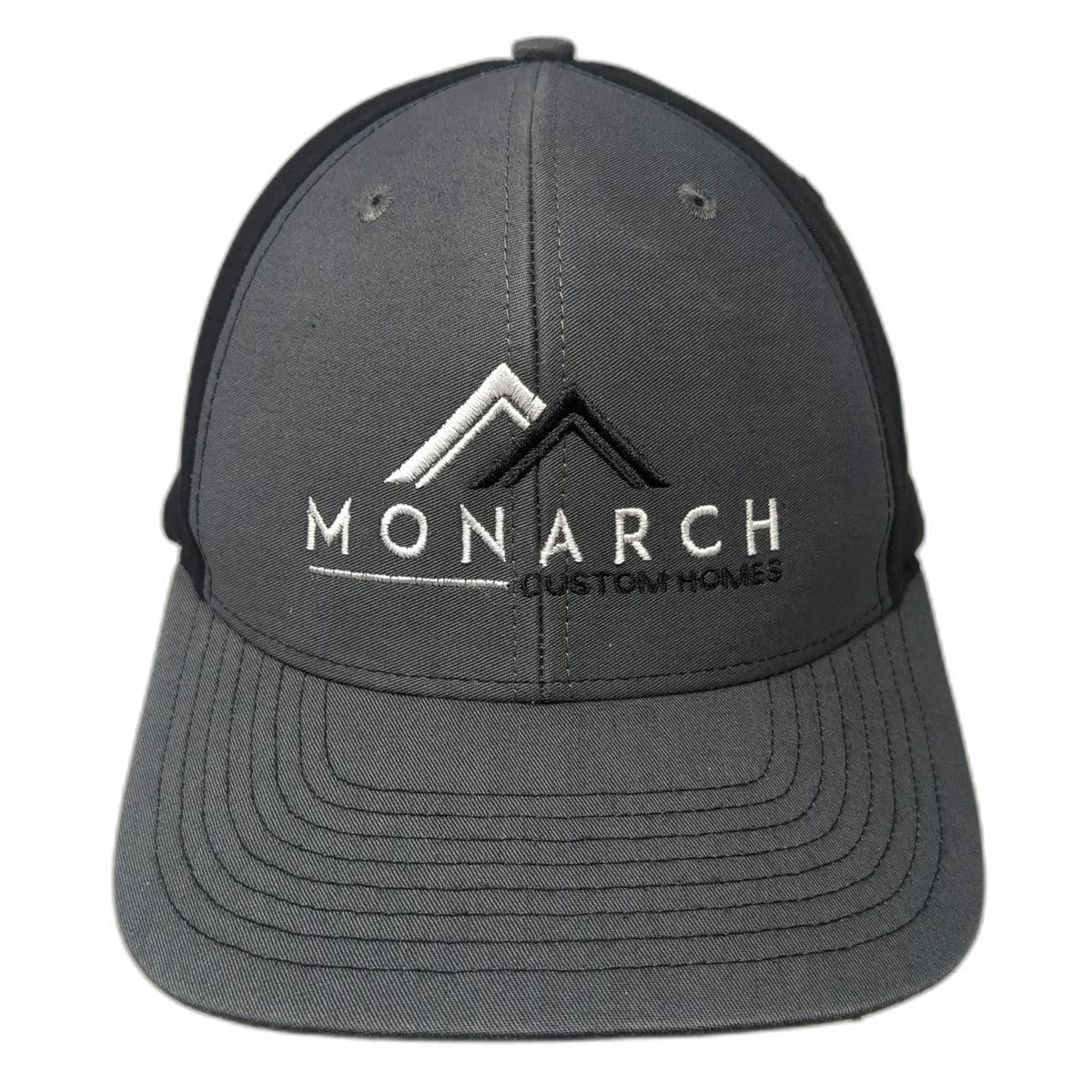 Richardson Snapback Hat Gray One Size Monarch Custom Homes Mountain Two-Tone
