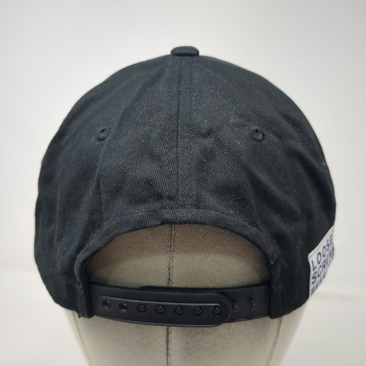 Loose Screw Beer Co Snapback Hat Black One Size Beard Logo Flat Brim Brewery Tag