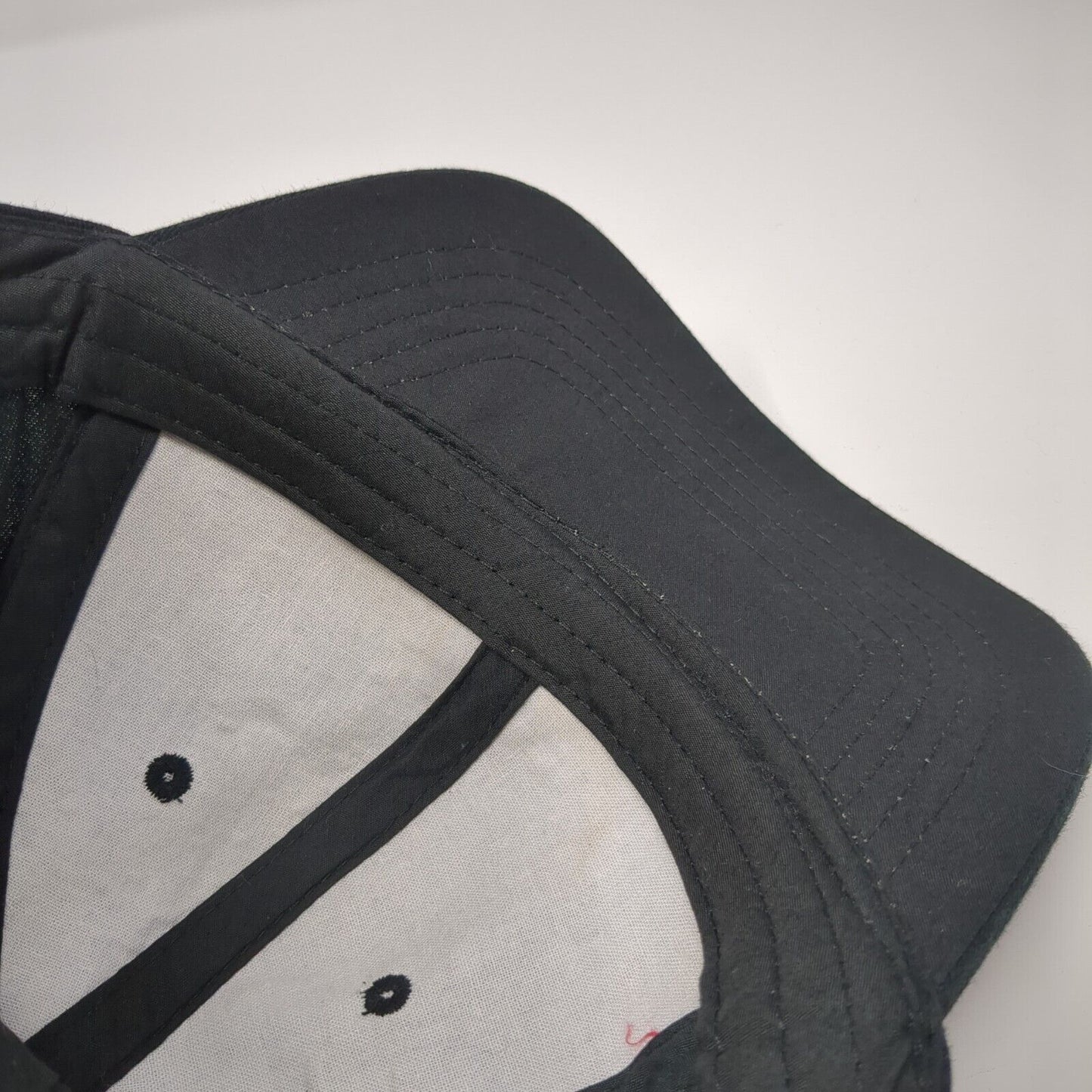 Unbranded Strapback Baseball Cap Black One Size Adjustable 6 Panel Blank
