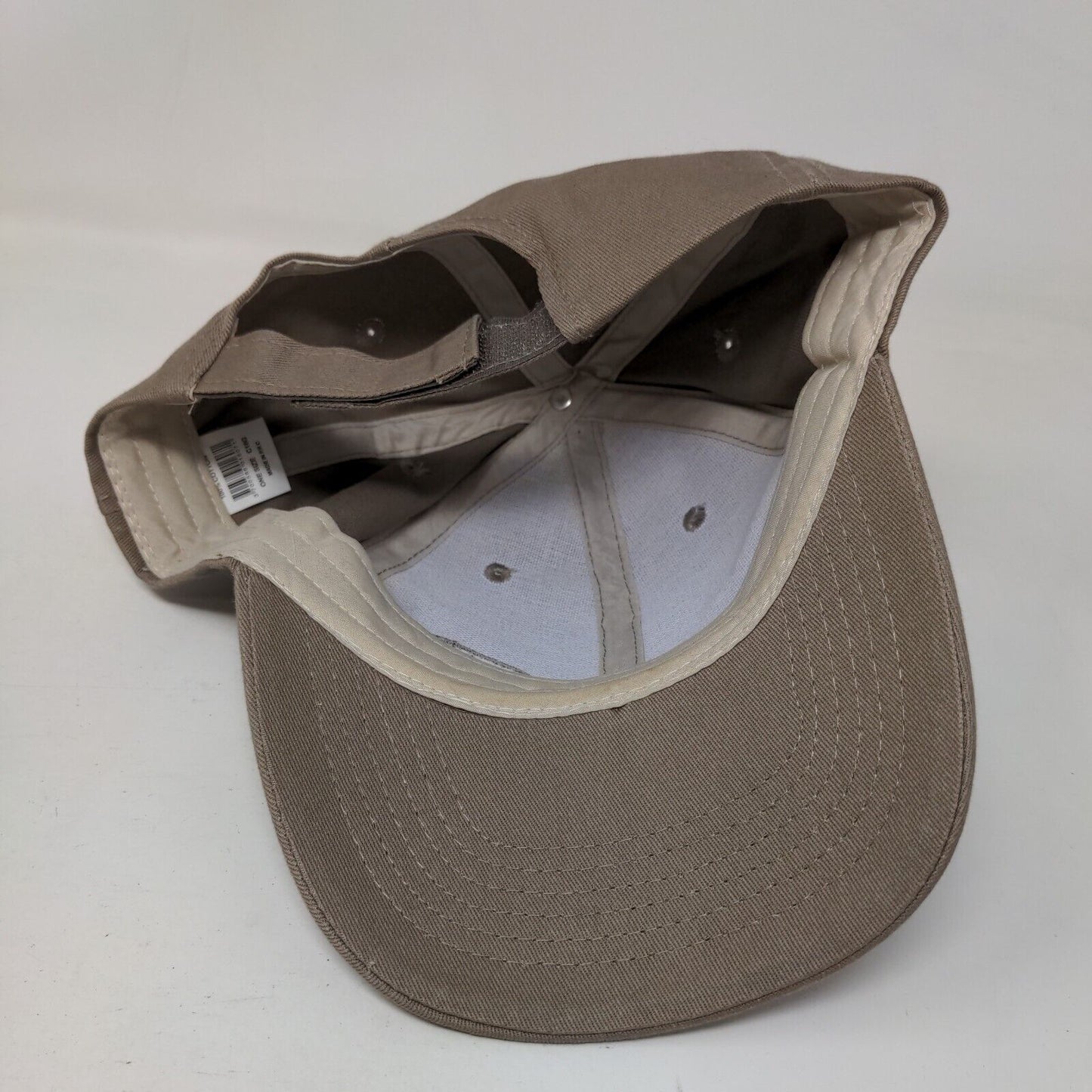 Paris Strapback Hat Tan One Size Adjustable Embroidered Solid Blank