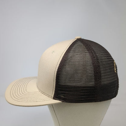 Dead-On Archery Bow Hiker Trucker Hat Beige Brown Gold One Size Mesh Snapback