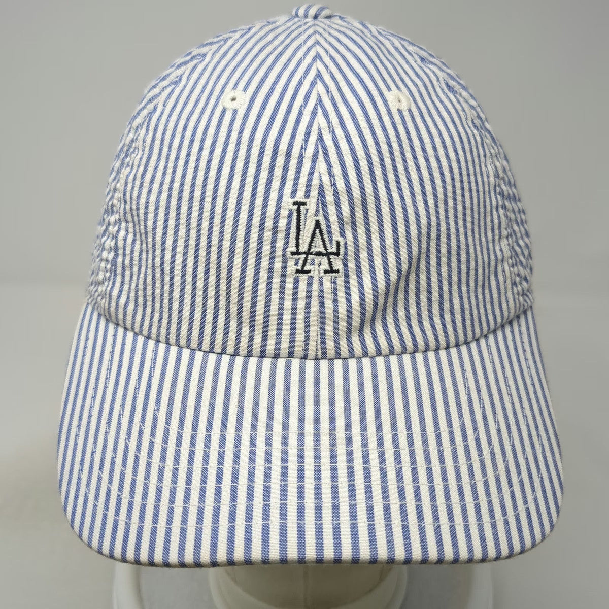American Needle LA Dodgers MLB Baseball Cap Blue White One Size Seersucker Hat
