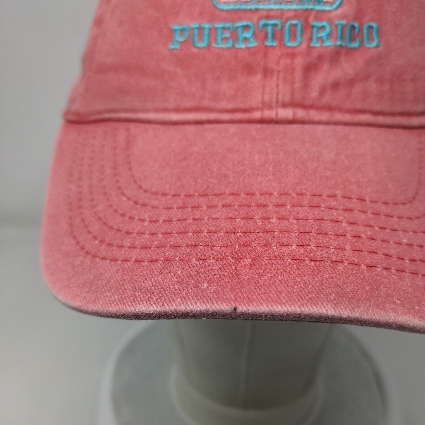 Rincon Puerto Rico Strapback Hat Pink OSFA Solid Embroidered Kaufman