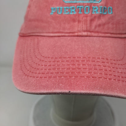 Rincon Puerto Rico Strapback Hat Pink OSFA Solid Embroidered Kaufman
