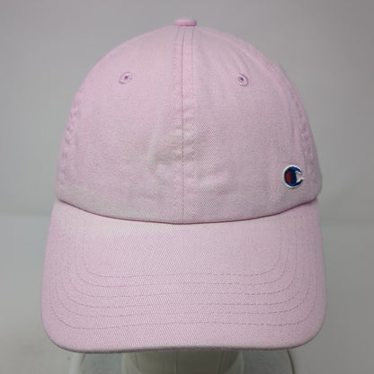 Champion Slideback Baseball Cap Pink One Size Adjustable Embroidered 6 Panel